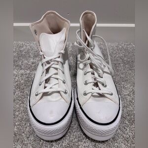 White High-Top platform Converse